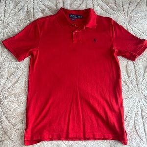 Casual Red/Collar Shirt With Navy Blue Horse Polo Ralph Lauren XL (18-20)